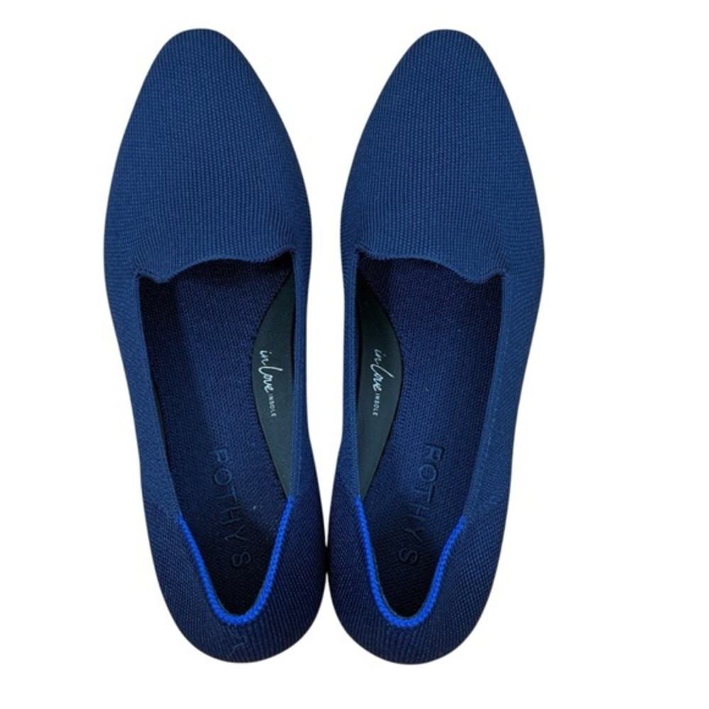 Rothy's Women's Blue Pointed Flats, Size W 8 Sustainable Shoes